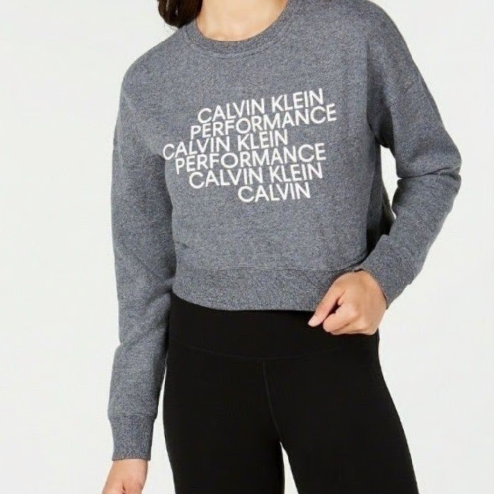 Calvin Klein Performance Gray crop Sweatshirt